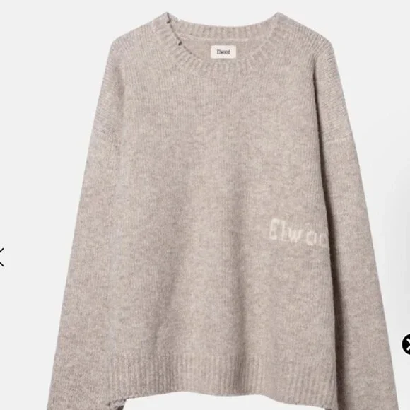 Elwood Women's Grey and Cream Knit Sweater Oatmeal XS - Picture 1 of 4